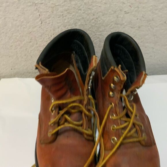 Vintage RED WING Oxblood Leather Work Boots steel toe SIZE 5D - Picture 5 of 15
